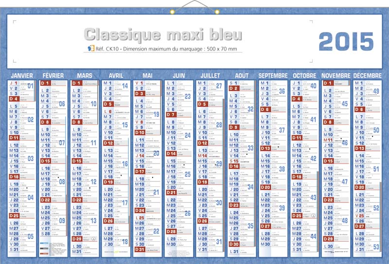 calendrier quantieme