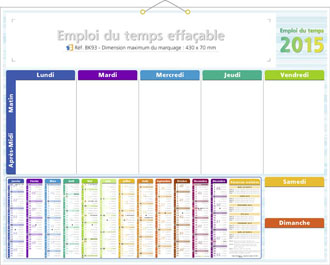 calendrier planning publicitaire made in France effaçable