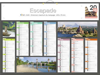 calendrier publicitaire made in france personnalise escapade