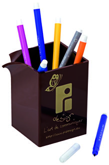 Pot à crayon personnalisable fabriqué en France paspac3802